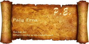 Palg Erna névjegykártya